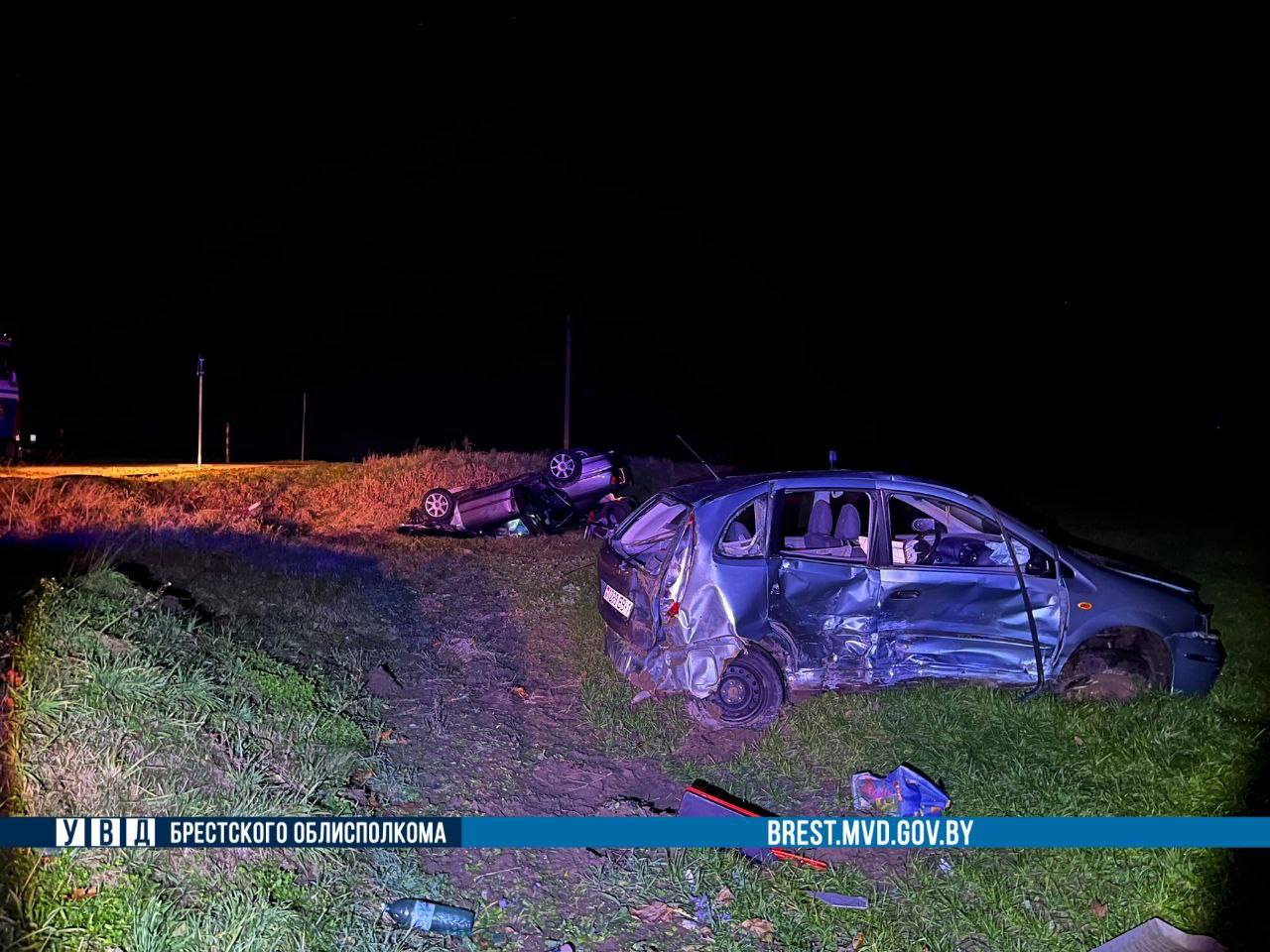 Жесткое ДТП под Брестом: столкнулись два Nissan
