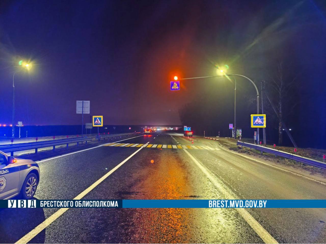 Пешеход попал в больницу после наезда на переходе возле Бреста