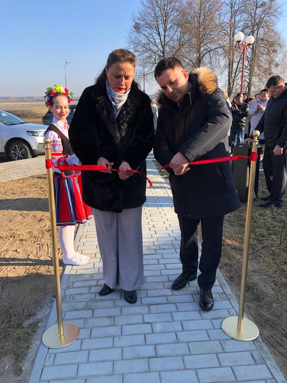 В Жабинковском районе открыли памятный знак Хлебу.
