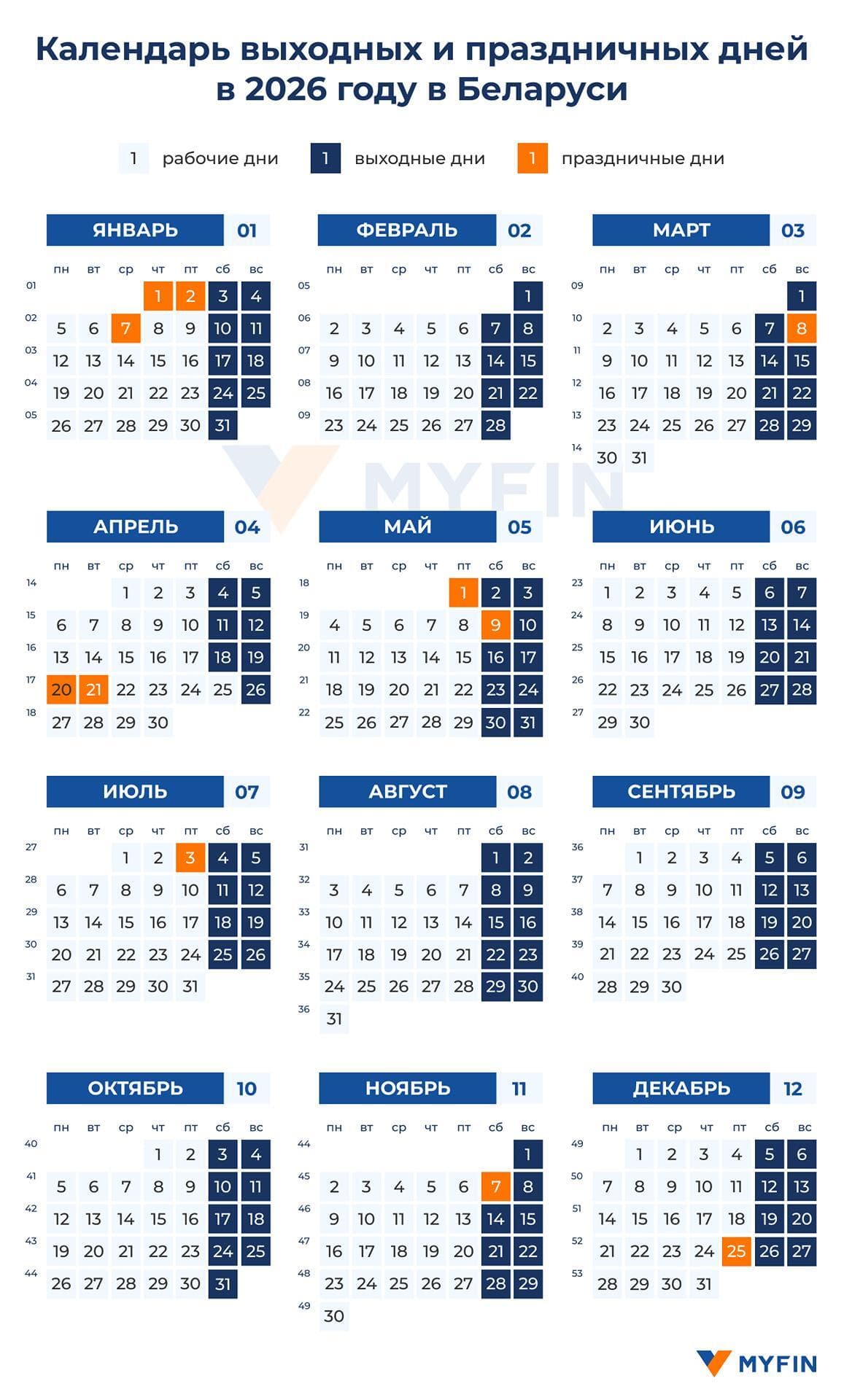 Большие выходные в 2026 году: как будем работать и отдыхать