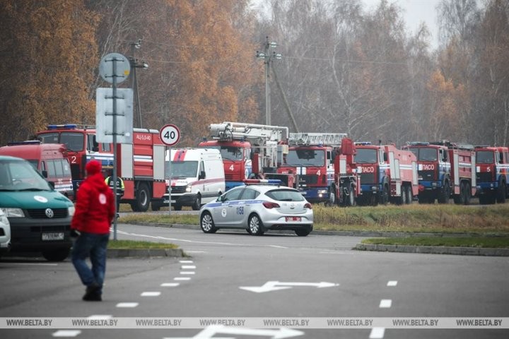 Учения МЧС на нефтебазе в Брестском районе