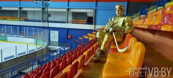 Брестский Ледовый дворец посетил необычный хоккеист