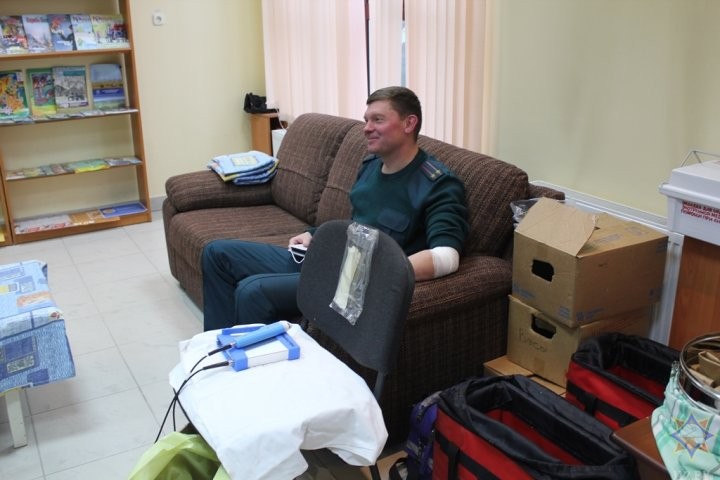 Спасатели Брестчины приняли участие в акции по сдаче крови