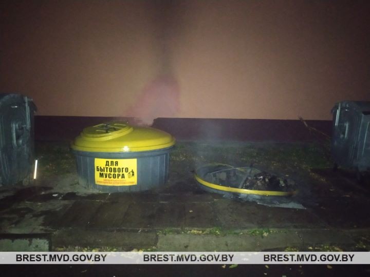 В Пинске задержаны поджигатели подземных мусорных контейнеров