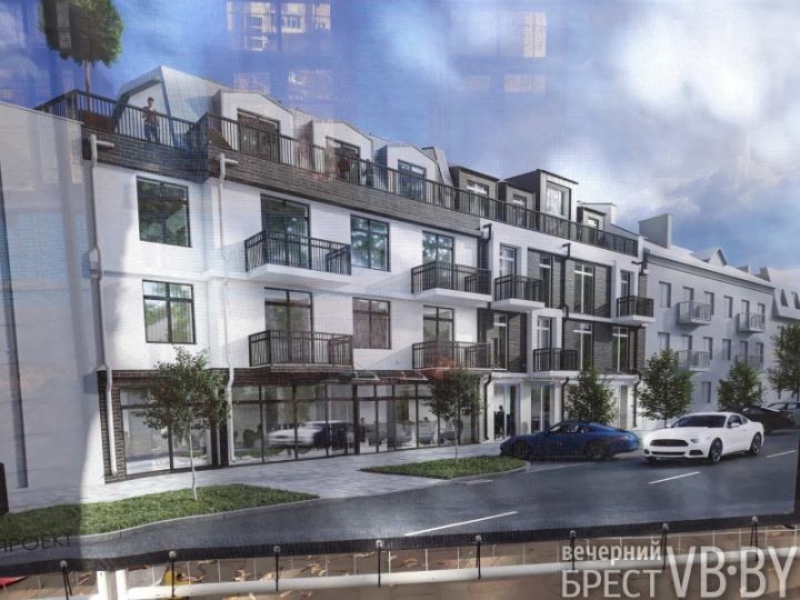 В Бресте на.Гоголя, рядом с памятником Тысячелетию Бреста, строится элитное жилье