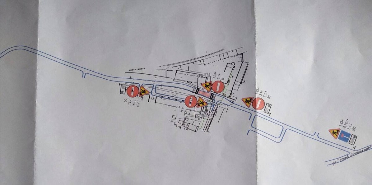С 20 по 28 октября в ночное время будут перекрывать движение по улице Героев обороны