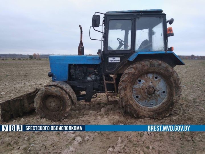 Легковушка и трактор столкнулись в Каменецком районе
