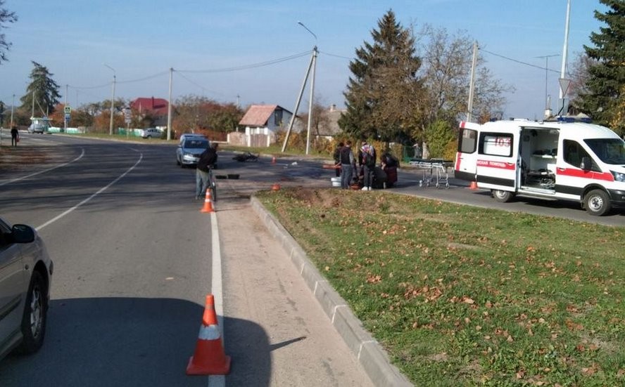 В ДТП в Каменецком районе серьезно пострадал водитель мопеда