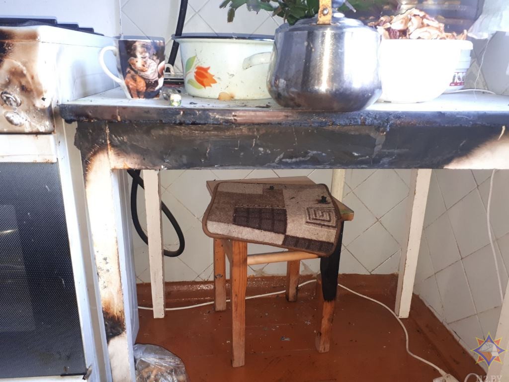 На брестчанке загорелась одежда