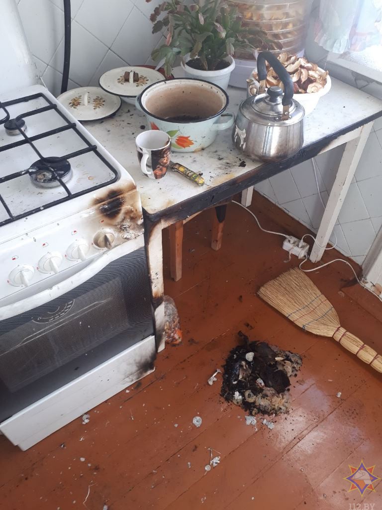 На брестчанке загорелась одежда