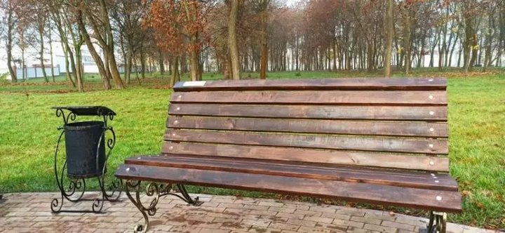 В Бресте в Городском саду сегодня появились ещё две именные скамейки