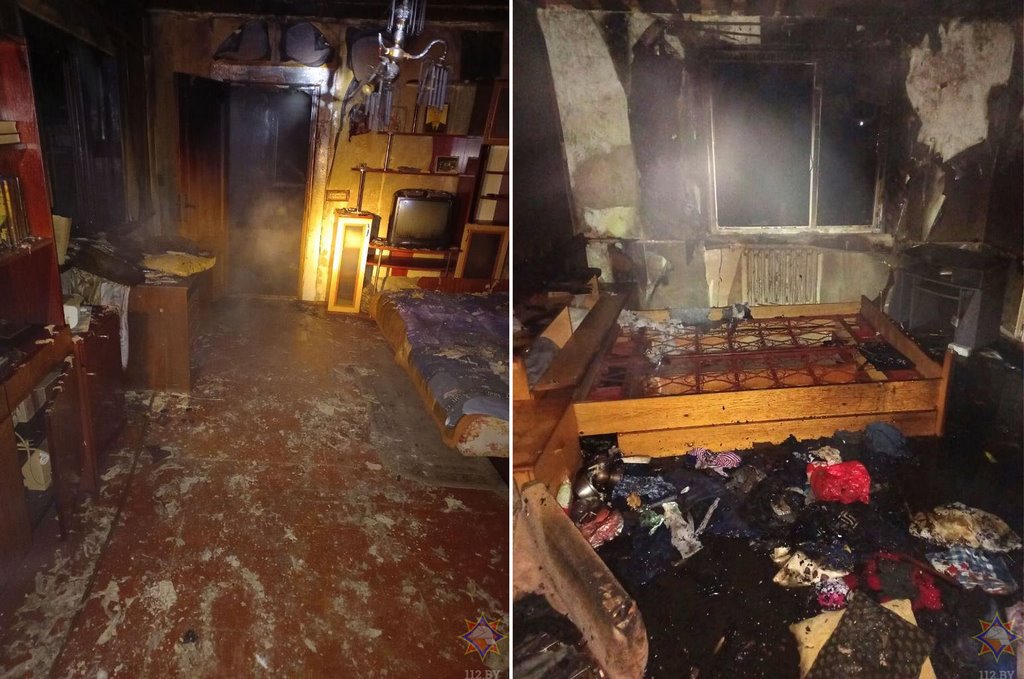 Мужчина погиб в огне в Барановичах. Его супруга в больнице