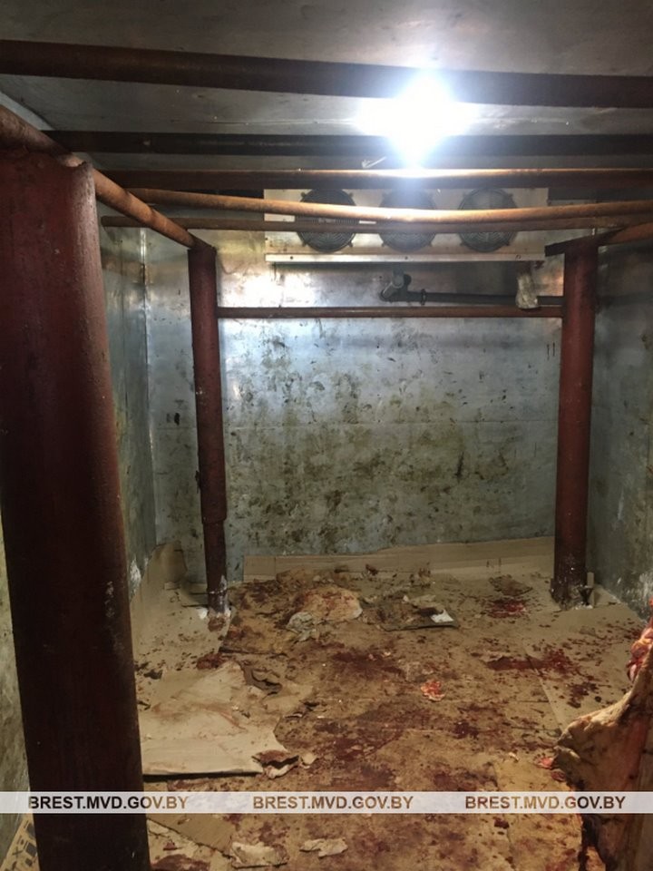 Фермер из Брестской области в антисанитарных условиях хранил 600 кг говядины