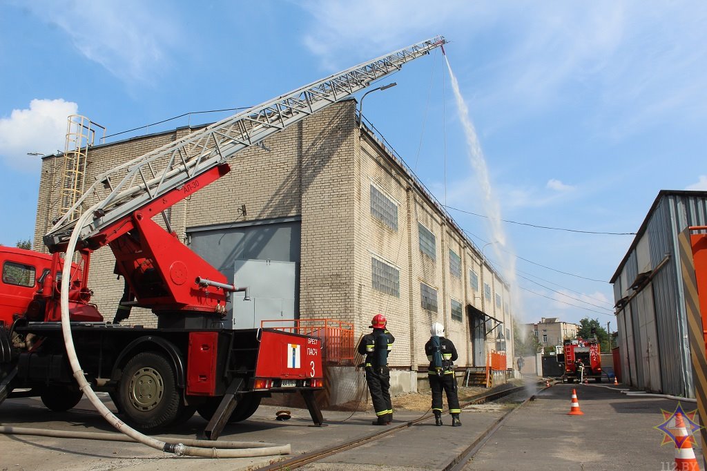 Тактико-специальные учения МЧС прошли на территории СП ОАО «Брестгазоаппарат»