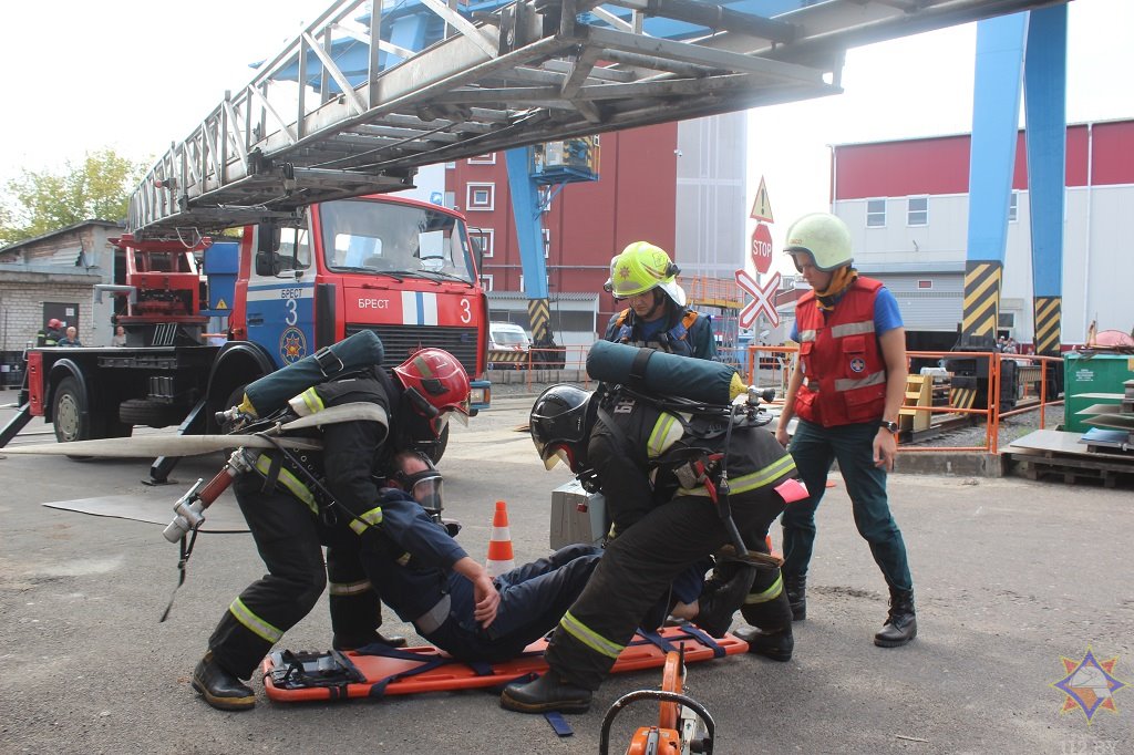 Тактико-специальные учения МЧС прошли на территории СП ОАО «Брестгазоаппарат»