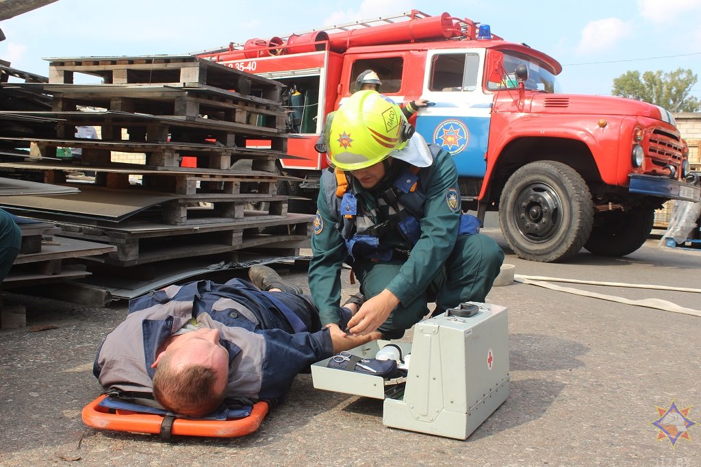 Тактико-специальные учения МЧС прошли на территории СП ОАО «Брестгазоаппарат»