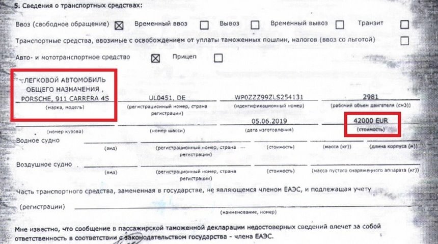 Porsche за 42 000 евро оформили на инвалида, чтобы сэкономить на растаможке