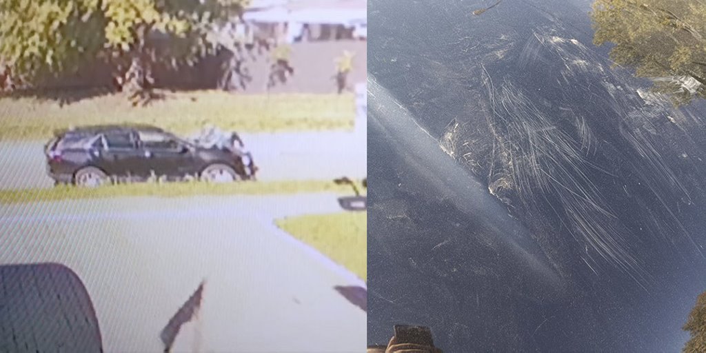 Это какой-то челлендж? Очень странный мужчина «позагорал» на капоте чужого авто