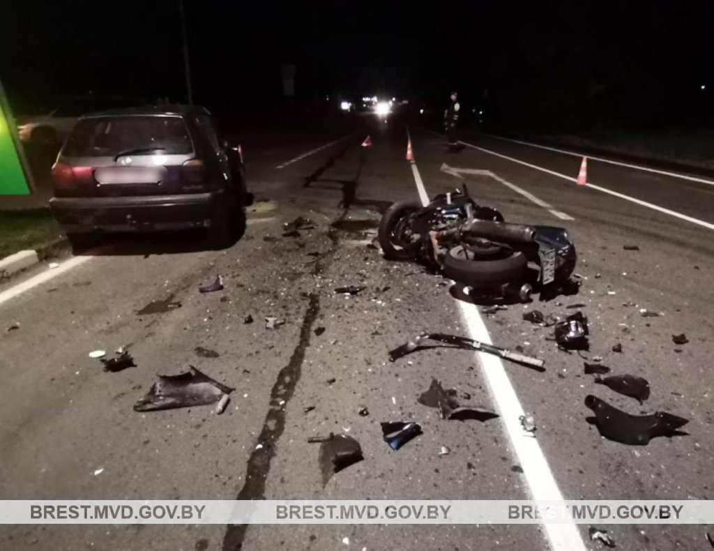 В Каменецком районе пострадал мотоциклист