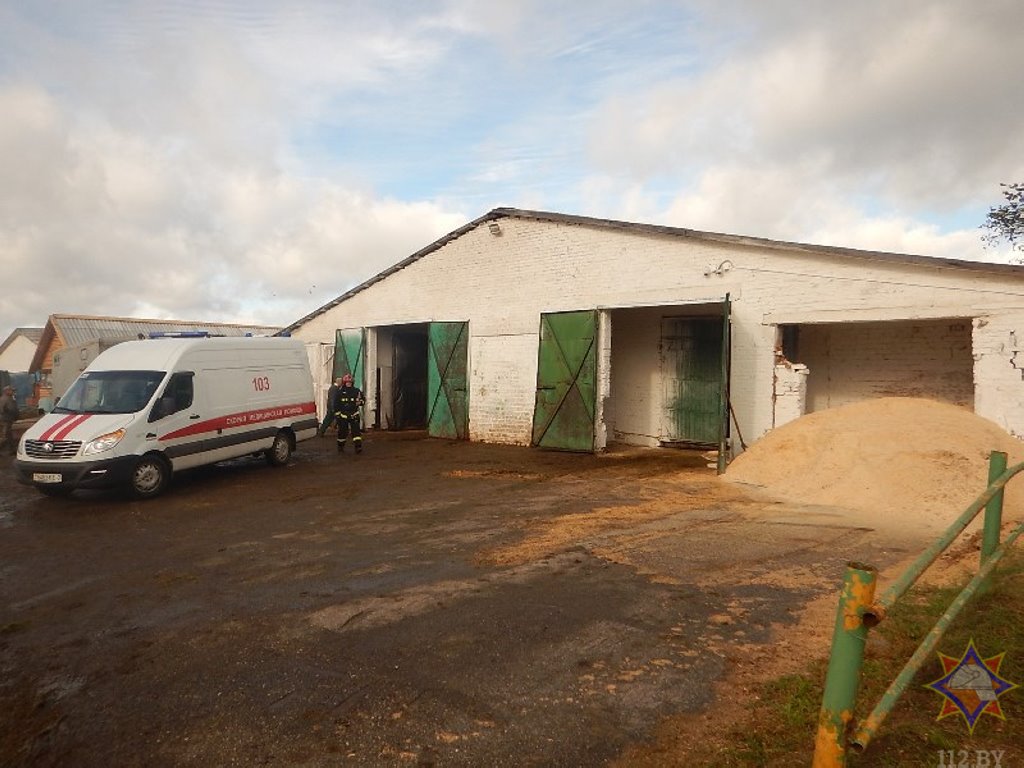 В полоцком районе спасатели достали молодого человека, зажатого в кормораздаточном прицепе