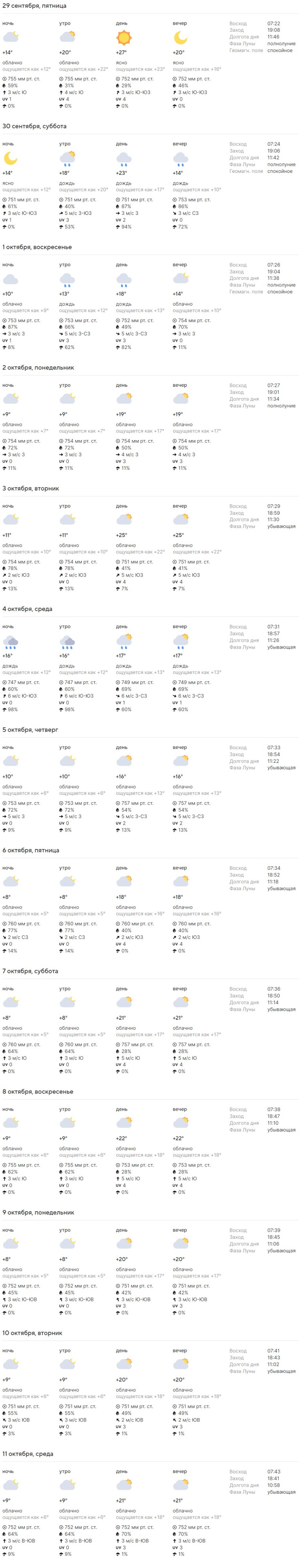 Какая погода ждет жителей Бреста на предстоящей неделе