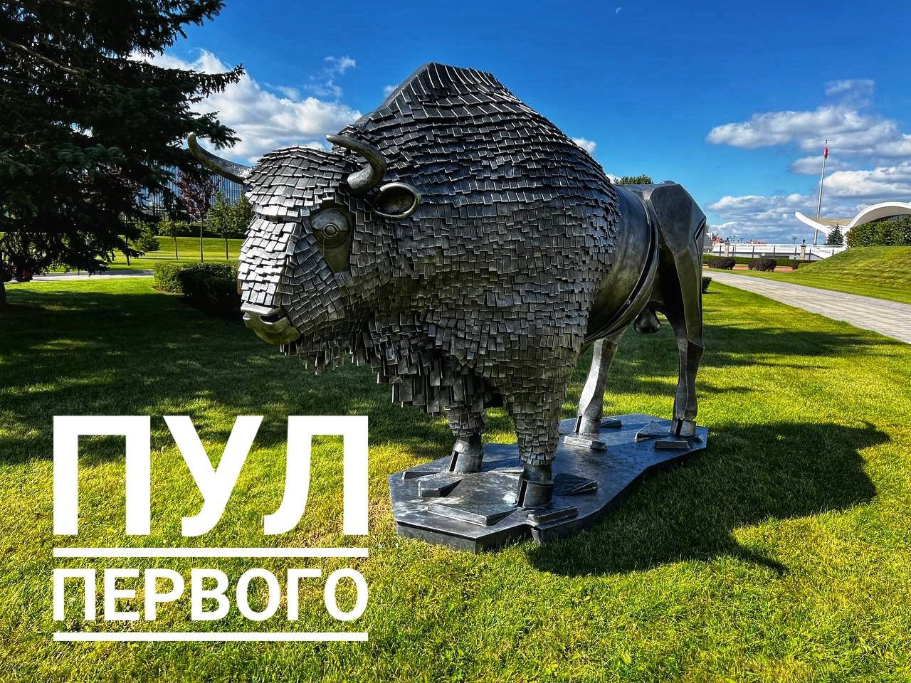 На территории Дворца Независимости появился зубр