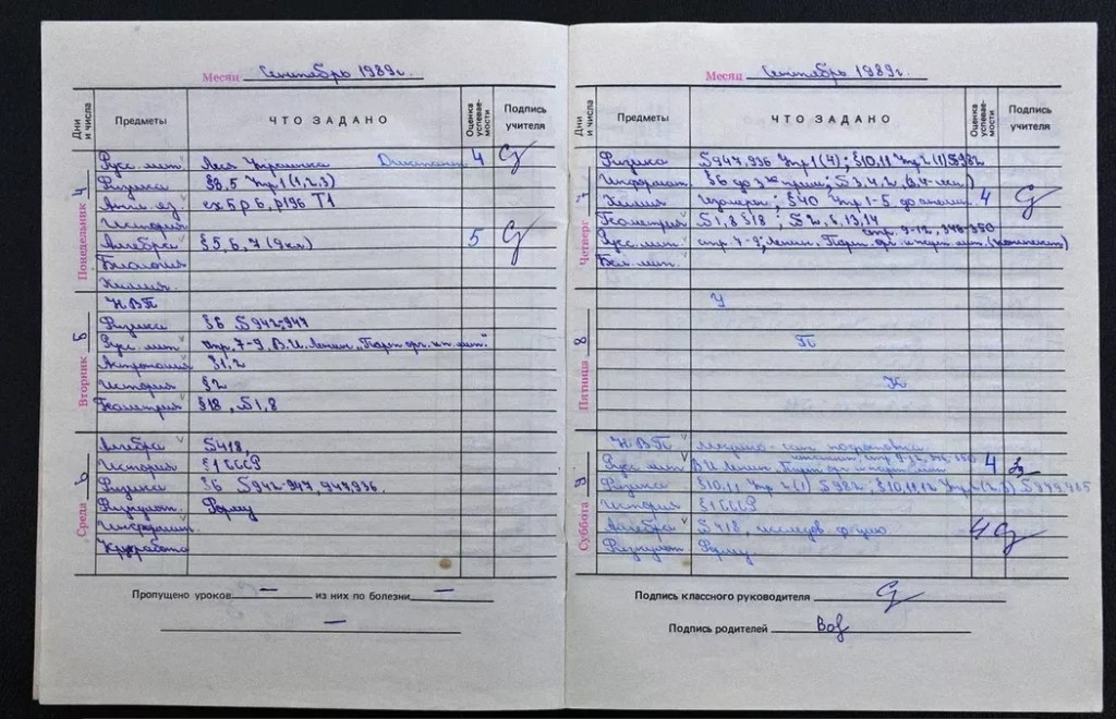 Дневники из прошлого: как менялся главный документ школьника последние 40 лет