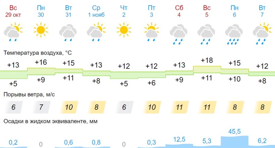 Какая погода ждет жителей Бреста на предстоящей неделе