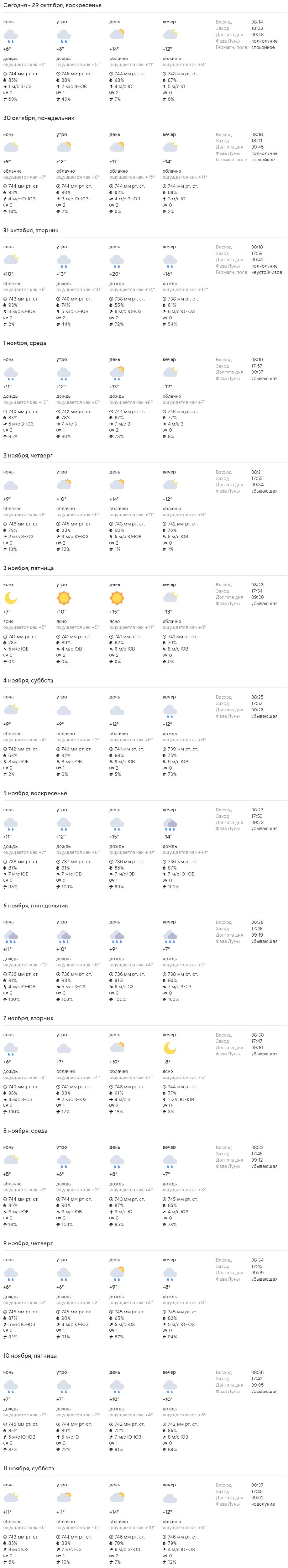 Какая погода ждет жителей Бреста на предстоящей неделе