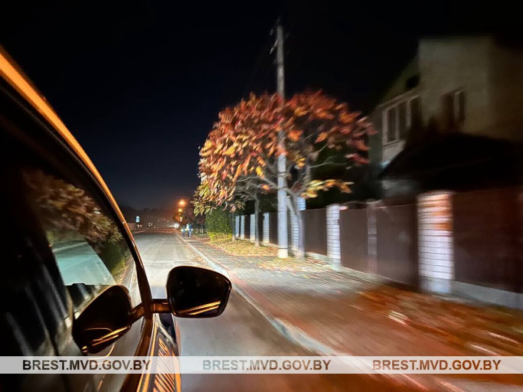 ГАИ Бреста провела эксперимент со световозвращающими элементами