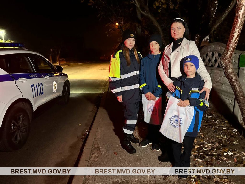 ГАИ Бреста провела эксперимент со световозвращающими элементами