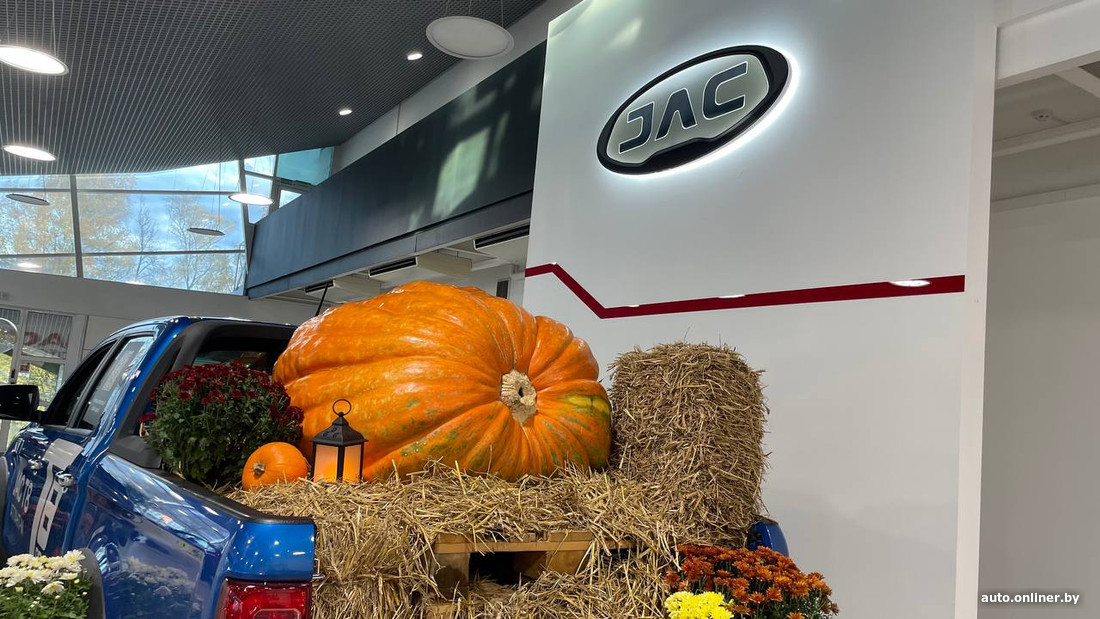 В автоцентр завезли «крошку»-тыкву из Бреста. Фотофакт