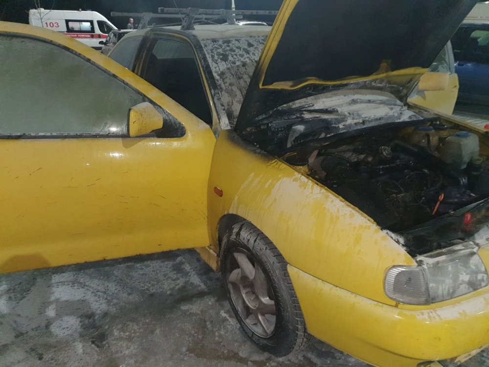 В Жабинке горела машина