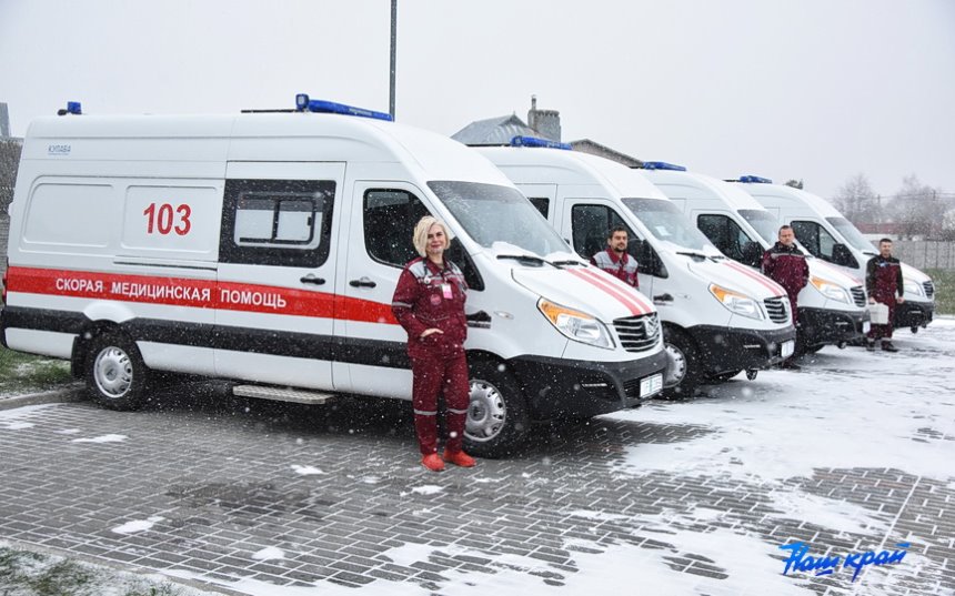 Сразу пять автомобилей скорой помощи прибыли в Барановичи