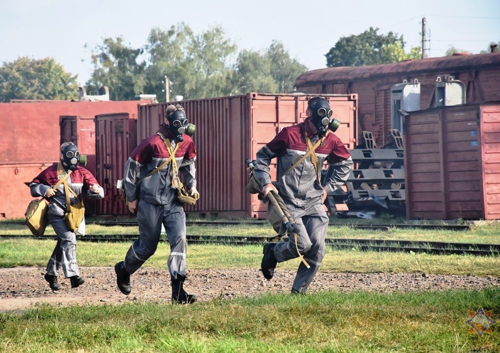 В Бресте прошли учения на железнодорожном транспорте