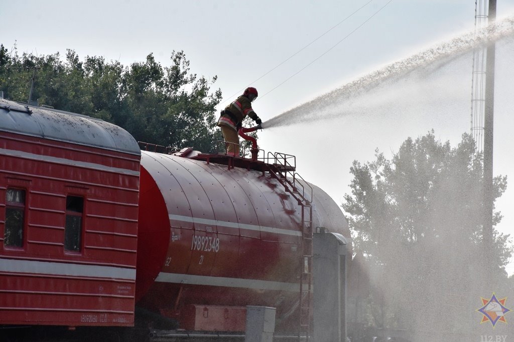 В Бресте прошли учения на железнодорожном транспорте