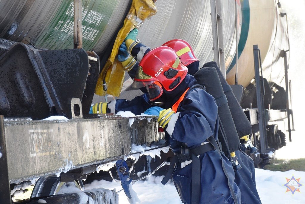 В Бресте прошли учения на железнодорожном транспорте