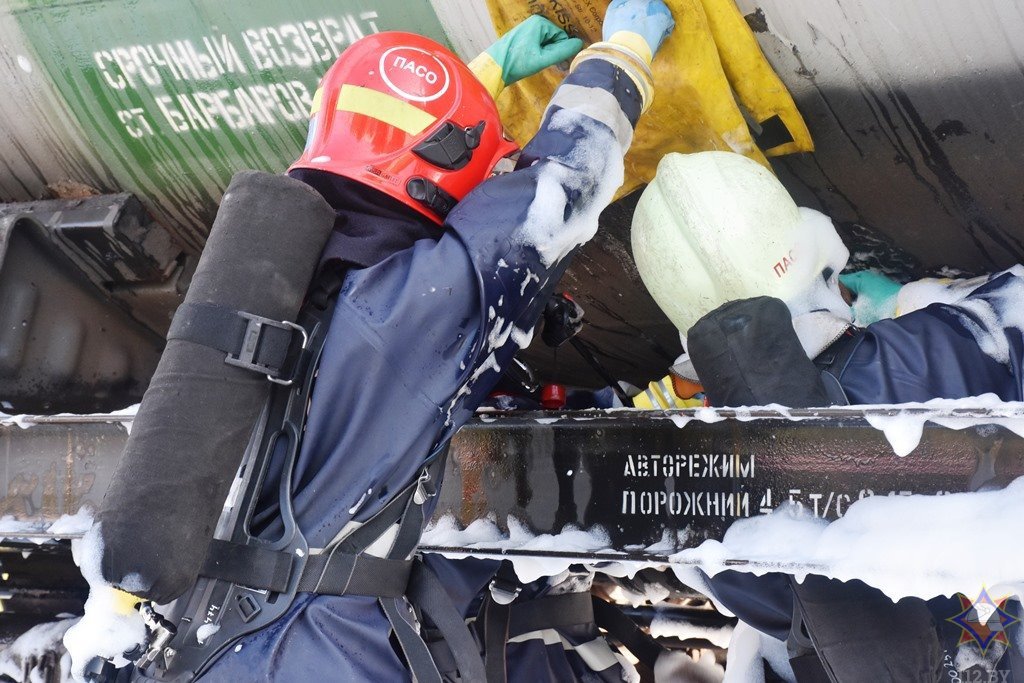 В Бресте прошли учения на железнодорожном транспорте