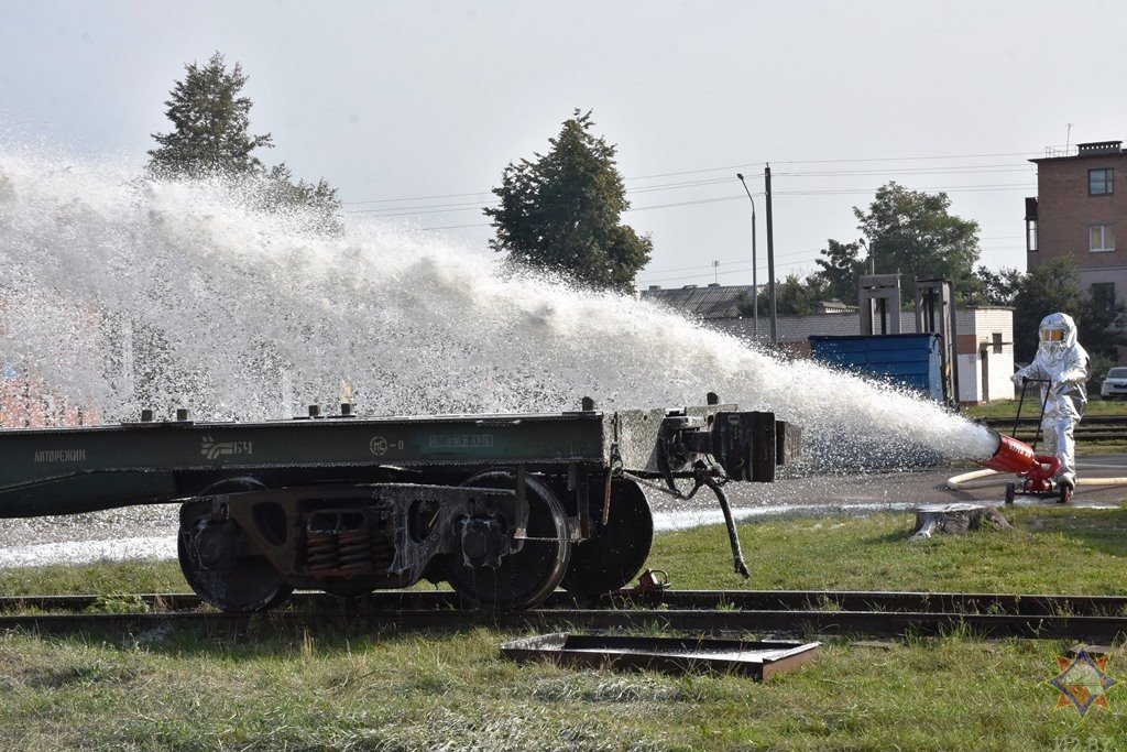 В Бресте прошли учения на железнодорожном транспорте
