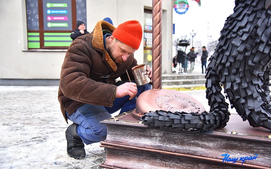 Эксклюзивный фонарь появился на бульваре Штоккерау в Барановичах