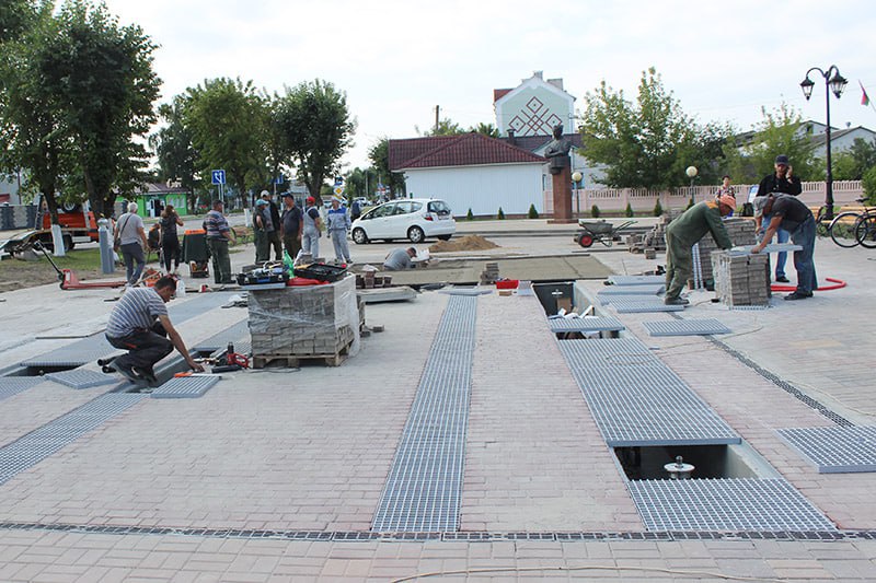 В канун областного праздника «Дожинки» в Ганцевичах появится новый фонтан. 