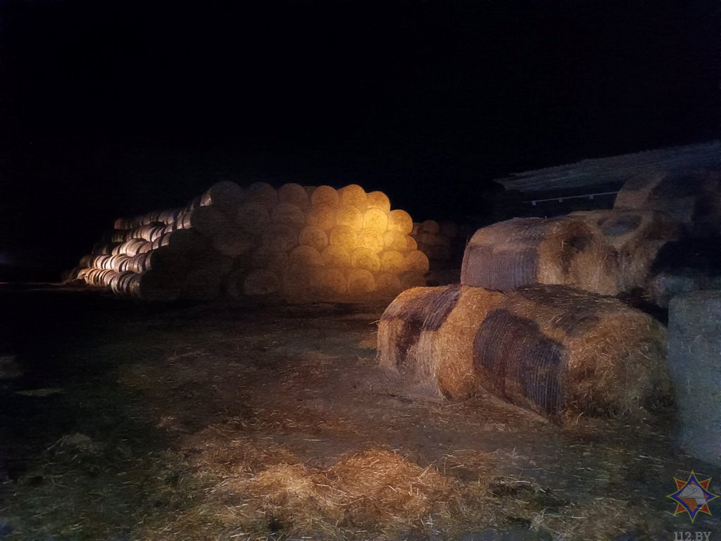 В Пружанском районе горела солома