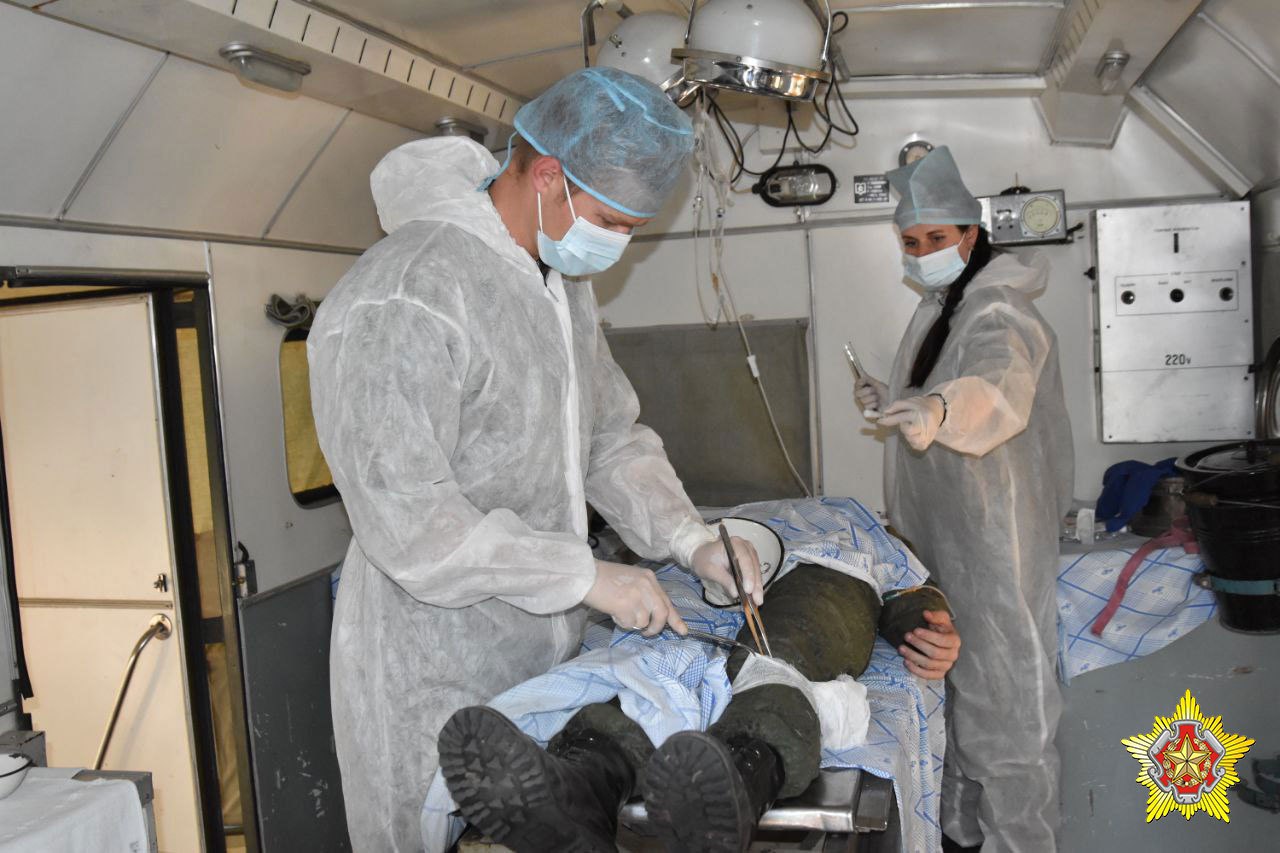 На полигоне «Брестский» прошло занятие с личным составом медицинской роты 38-й одшбр