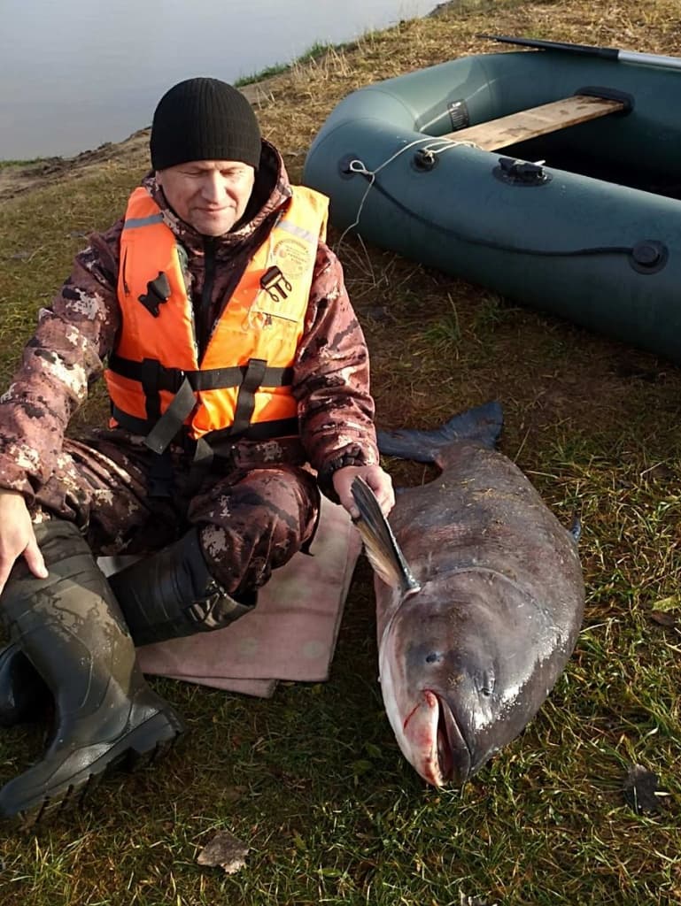 Белорусский рыбак выловил толстолобика весом под 40 кило