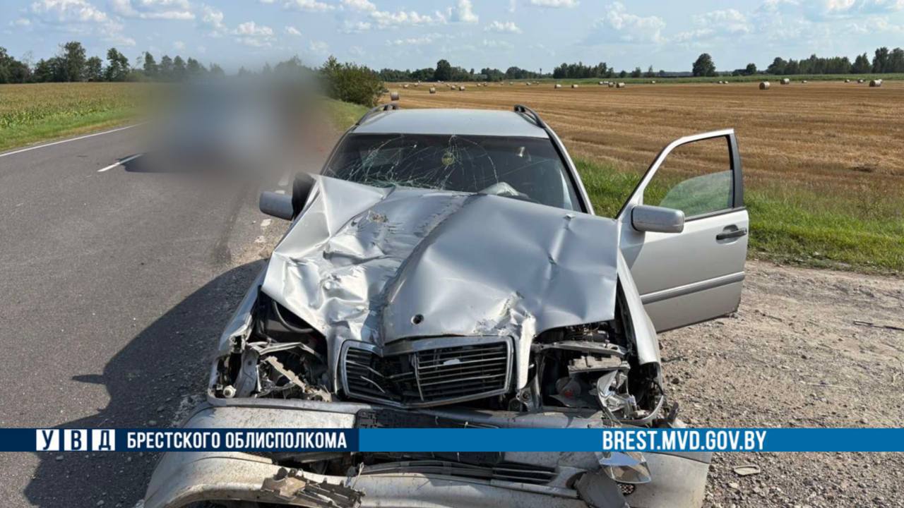 Трактор и Mercedes: жесткое ДТП в Брестской области — детали аварии
