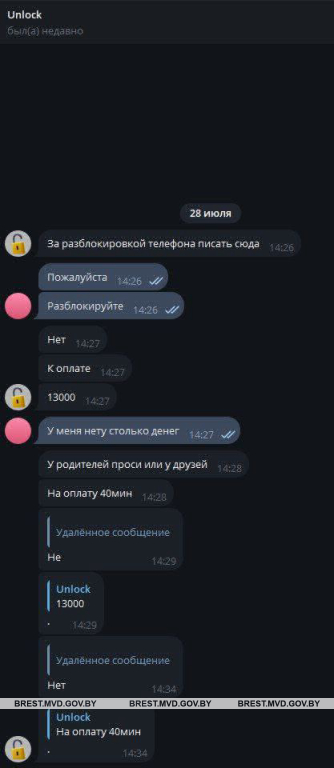«Разблокируй телефон за 400 рублей»: как школьник из Брестской области попал в ловушку мошенников