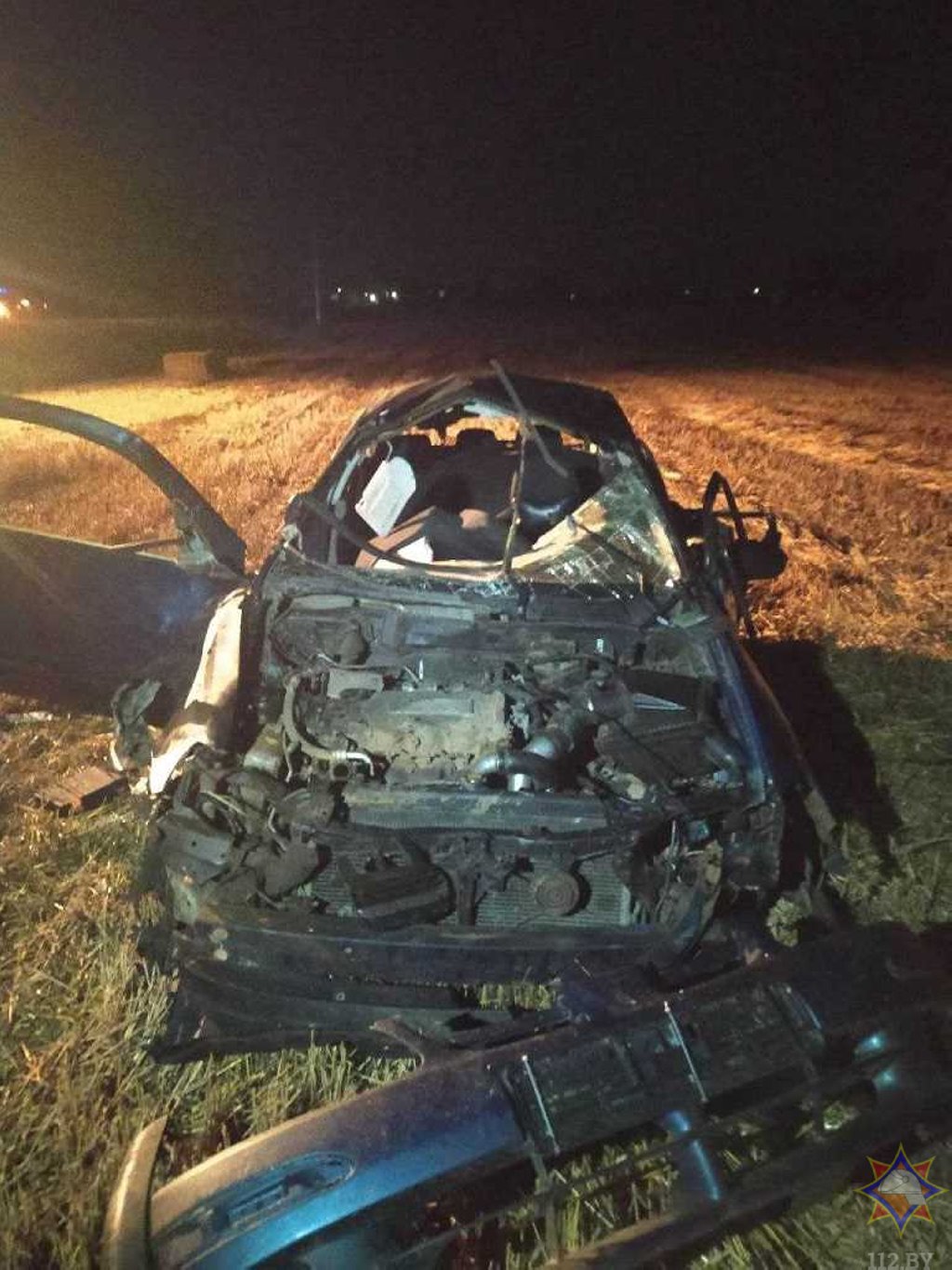 Ночь, кювет и перевёрнутый Nissan: чем закончилась поездка в Пружанском районе