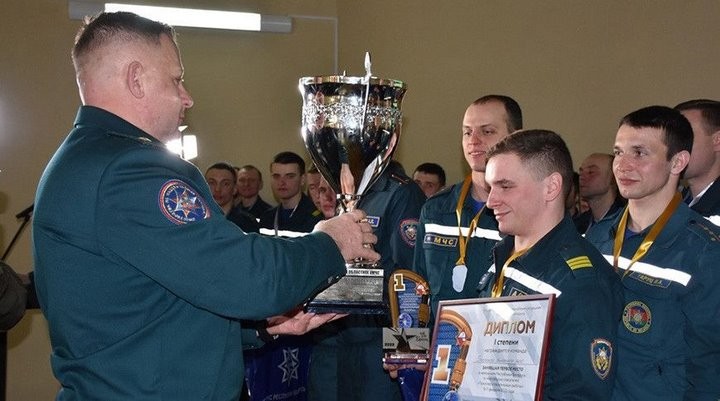 Команда Брестской области победила в многоборье среди спасателей Беларуси