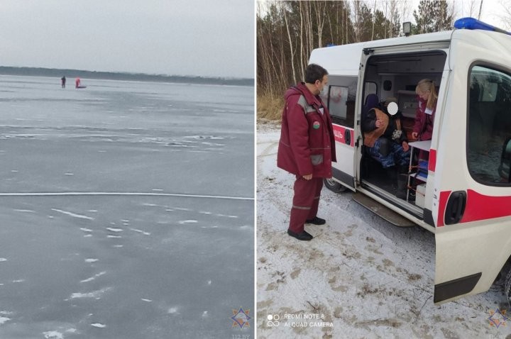 Троих рыбаков спасли работники МЧС в Лунинецком районе