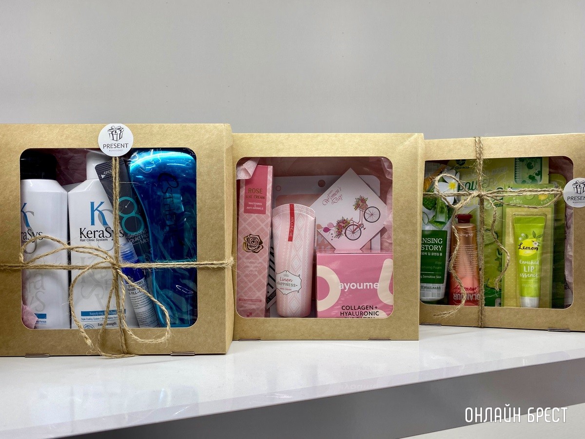Любимым, милым, нежным! Красивые подарочные наборы с корейской косметикой к 8 марта в магазине «Аньён!» в Бресте